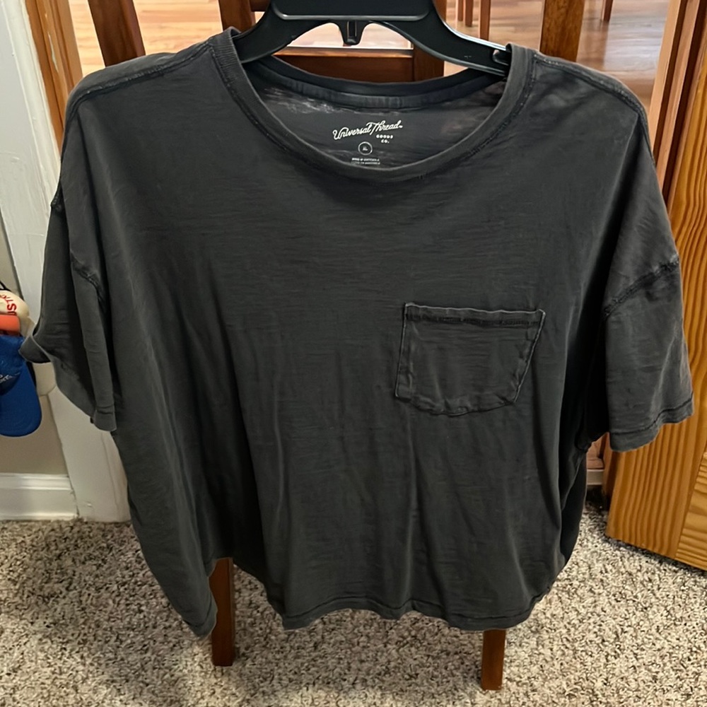 Grey XL crop top